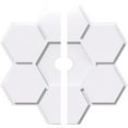 thumbnail image 1 of 10"OD x 1"ID x 3 1/2"C x 1"P Daisy Architectural Grade PVC Contemporary Ceiling Medallion, Two Piece, 1 of 11