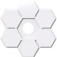 thumbnail image 1 of 10"OD x 2"ID x 3 1/2"C x 1"P Daisy Architectural Grade PVC Contemporary Ceiling Medallion, 1 of 11