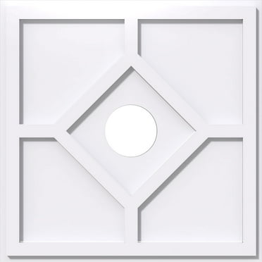 10"OD x 2"ID x 3 1/2"C x 1"P Embry Architectural Grade PVC Contemporary Ceiling Medallion
