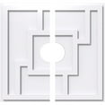 thumbnail image 1 of 10"OD x 2"ID x 3 1/2"C x 1"P Knox Architectural Grade PVC Contemporary Ceiling Medallion, Two Piece, 1 of 11