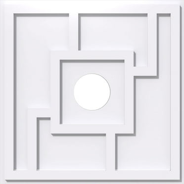 10"OD x 2"ID x 3 1/2"C x 1"P Knox Architectural Grade PVC Contemporary Ceiling Medallion