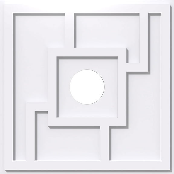 10"OD x 2"ID x 3 1/2"C x 1"P Knox Architectural Grade PVC Contemporary Ceiling Medallion