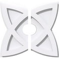 thumbnail image 1 of 10"OD x 2"ID x 3 3/4"C x 1"P Cosmo Architectural Grade PVC Contemporary Ceiling Medallion, Two Piece, 1 of 11