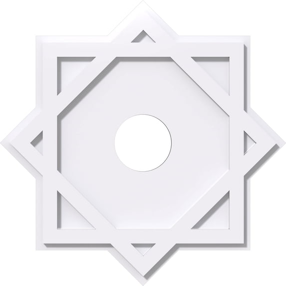 10"OD x 2"ID x 5 1/2"C x 1"P Axel Architectural Grade PVC Contemporary Ceiling Medallion