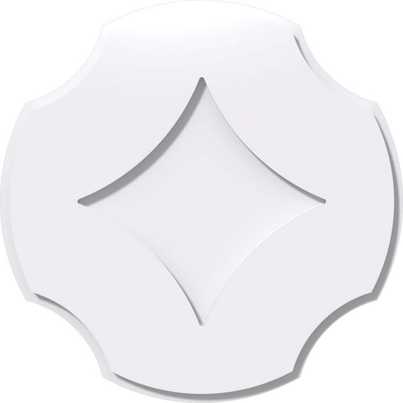10"OD x 3 1/2"C x 1"P Percival Architectural Grade PVC Contemporary Ceiling Medallion