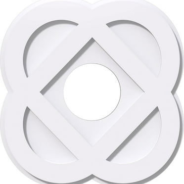 10"OD x 3"ID x 4"C x 1"P Charlotte Architectural Grade PVC Contemporary Ceiling Medallion