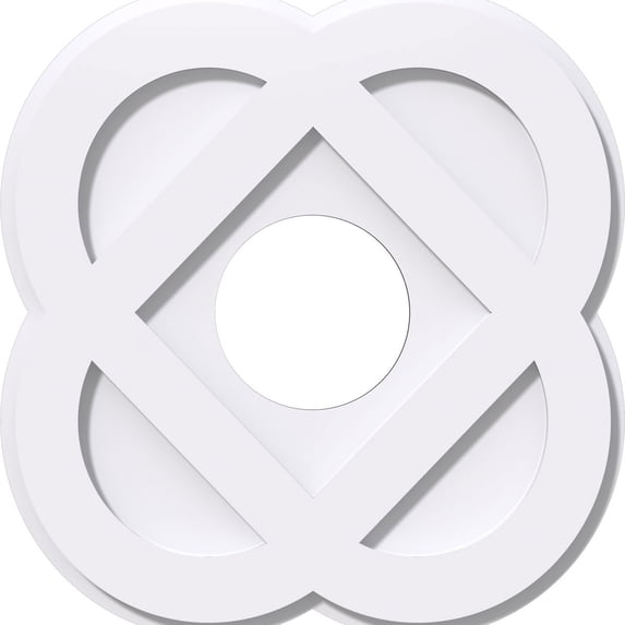 10"OD x 3"ID x 4"C x 1"P Charlotte Architectural Grade PVC Contemporary Ceiling Medallion