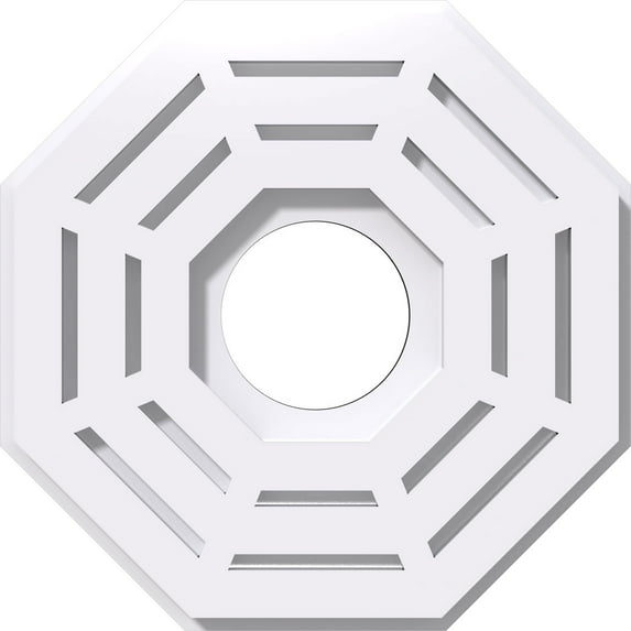 10"OD x 3"ID x 4"C x 1"P Westin Architectural Grade PVC Contemporary Ceiling Medallion