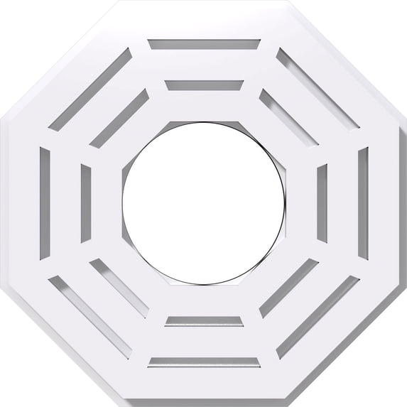 10"OD x 4"ID x 4"C x 1"P Westin Architectural Grade PVC Contemporary Ceiling Medallion