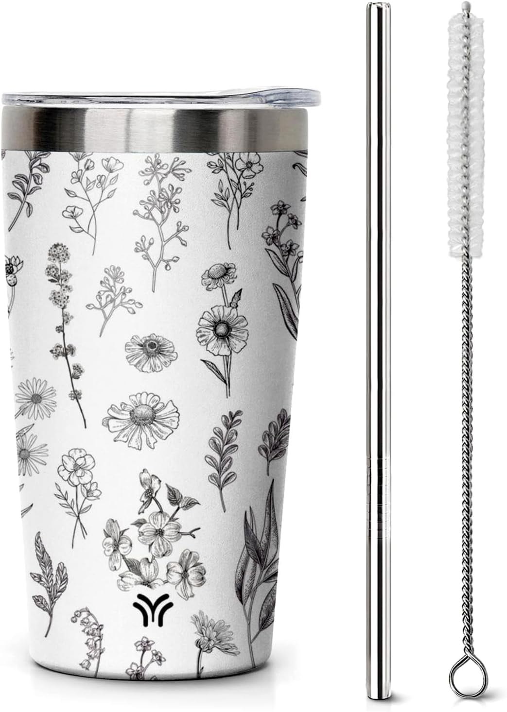 10 OZ Tumbler Stainless Steel Travel Coffee Mugs | Spill Proof Vacuum Insulated  Coffee Tumbler Cup with Straw Lid | Flowers - Walmart.com