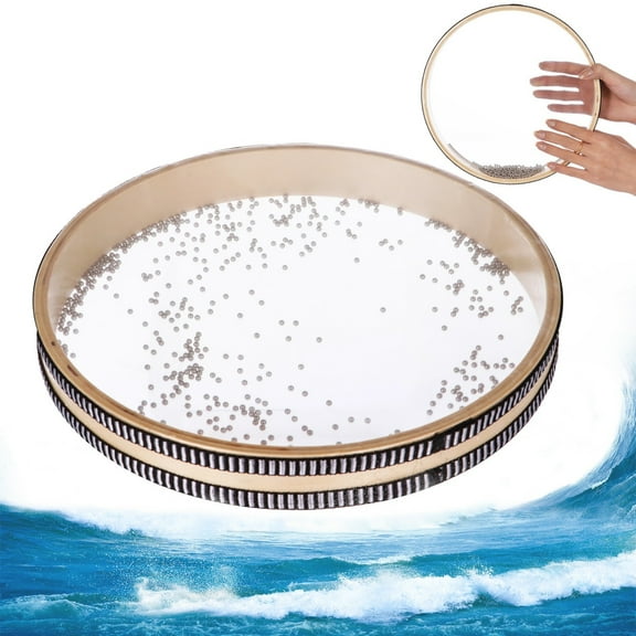 10'' Ocean Sound Drum, Sea Wave Drum, Natural Sound Musical Sound Healing Instrument for Relaxation, Mindfulness, Meditation, Yoga