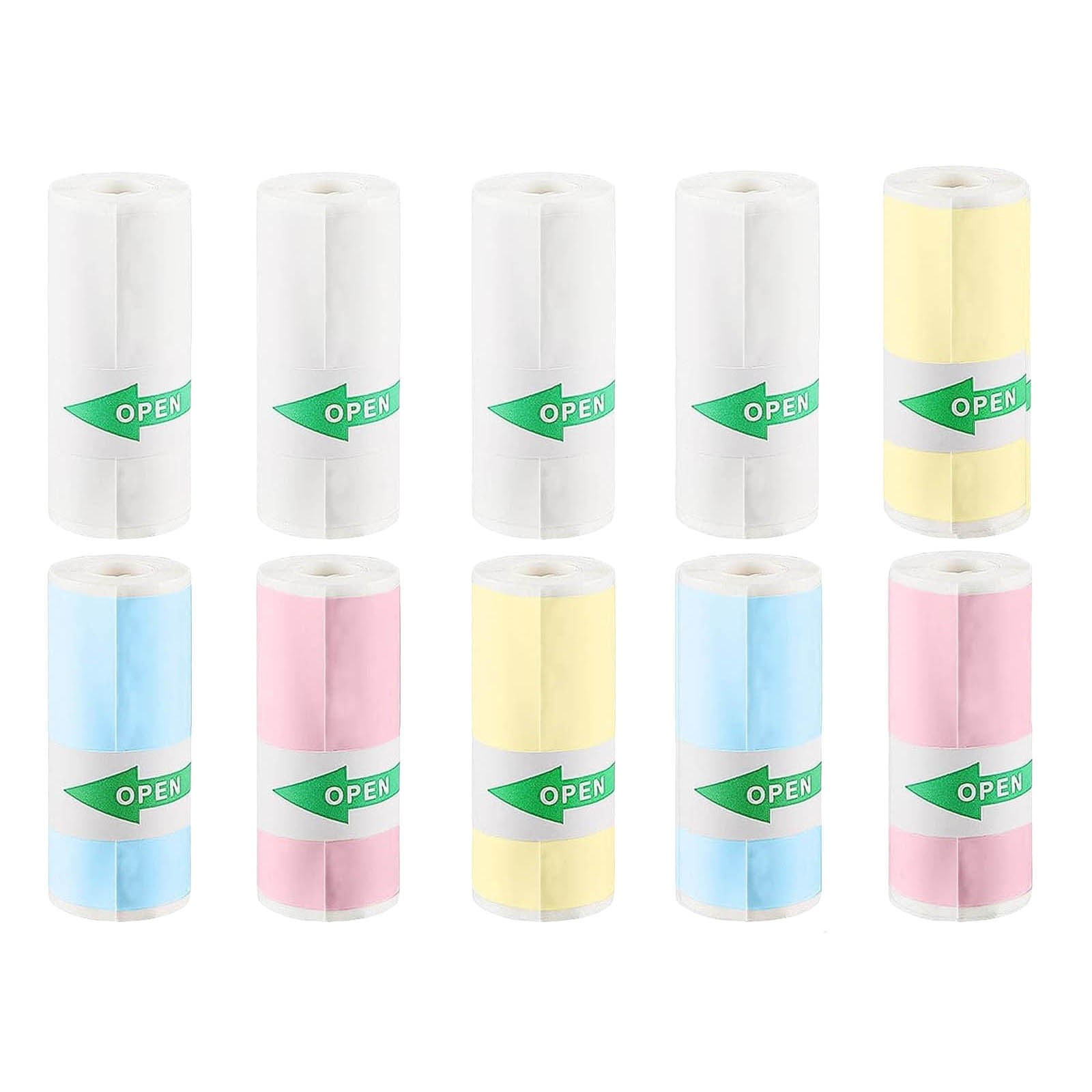 10 Of Thermal Paper Self Mini Stickers Thermal Pinter Paper (57 X 25 Mm