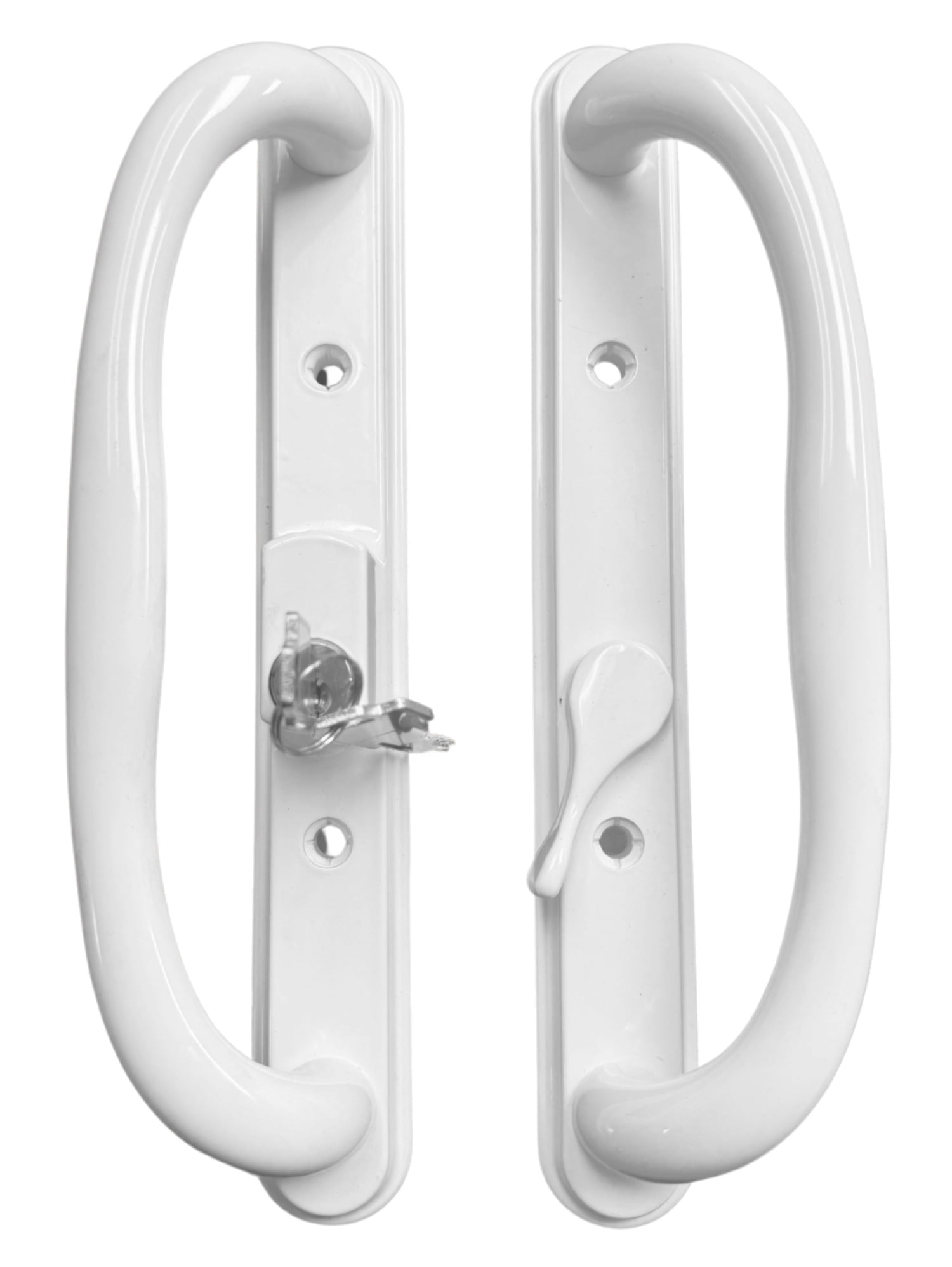 8.5 Inch White PGT Sliding Patio Door Handle Replacement - Thumb Latch Lever With Screws