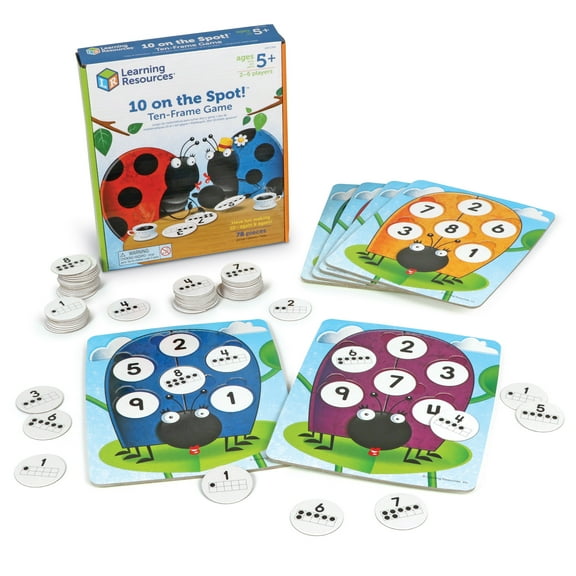 Learning Resources 10 on the Spot Ten Frame Game - Math Manipulatives, Ages 5+