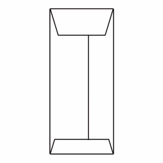 #10 Open End Policy Envelopes, 4-1/8" x 9-1/2", 28#, White Kraft, Center Seam (Box of 500)