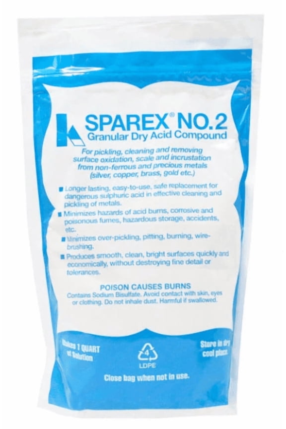 10 Oz No 2. Sparex Granular Dry Acid Compound Jewelry Making Metal Picking Cleaning Oxidation Removal - SOLD-0047