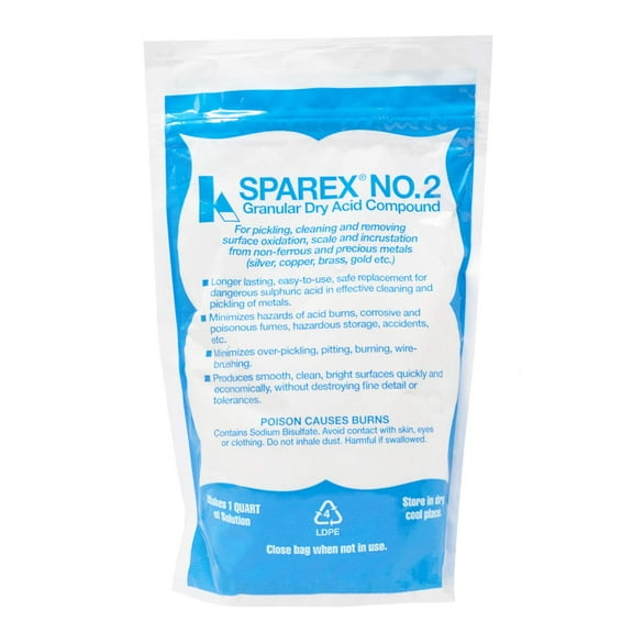 10 Oz No 2. Sparex Granular Dry Acid Compound for Jewelry Making Pickling Metal Cleaning Oxidation