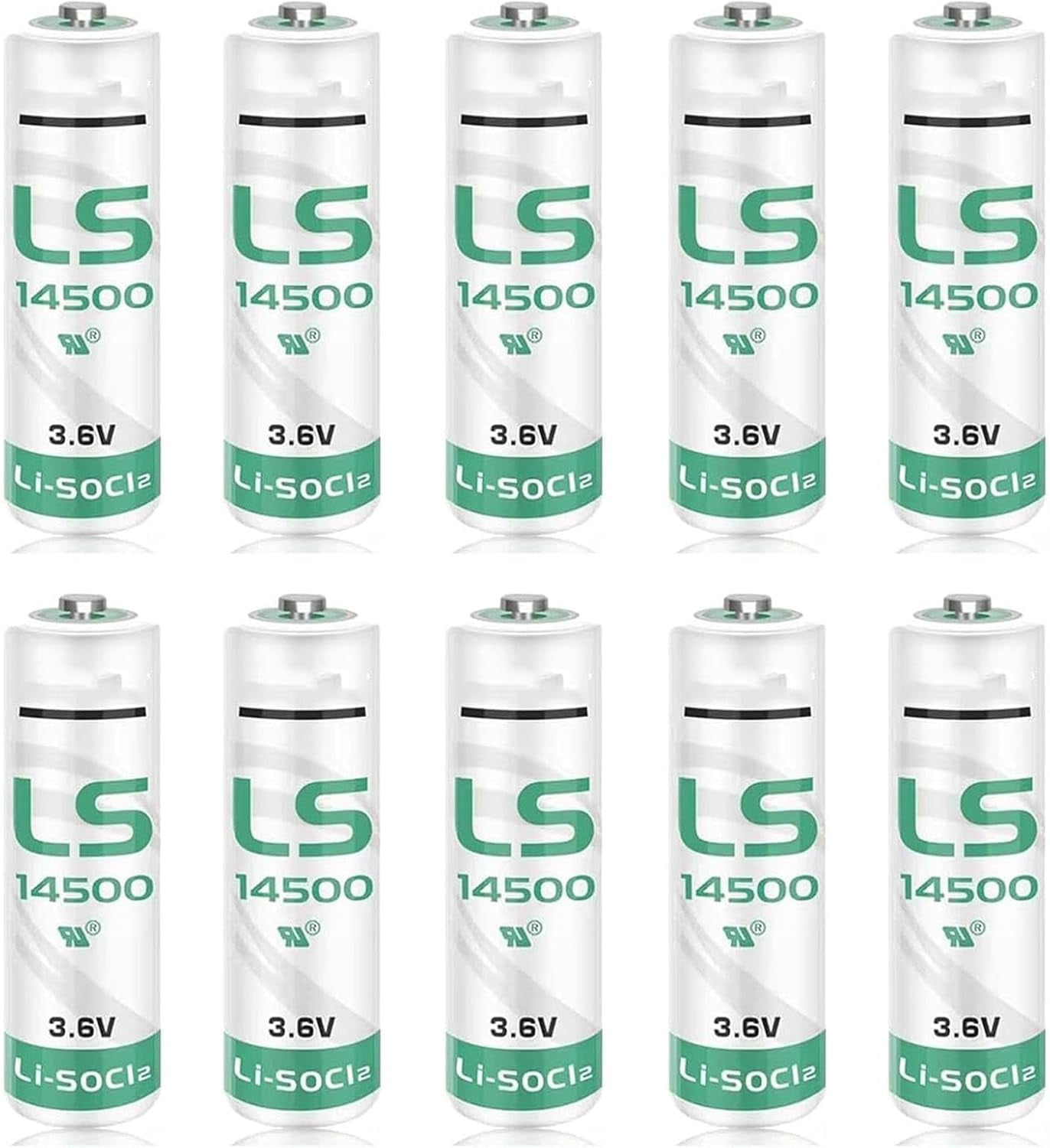 (10 PACK) 3.6V 2600mAh LS14500 Battery for LS 14500 AA Battery Applied for Special Testing Electronic Equipment etc.