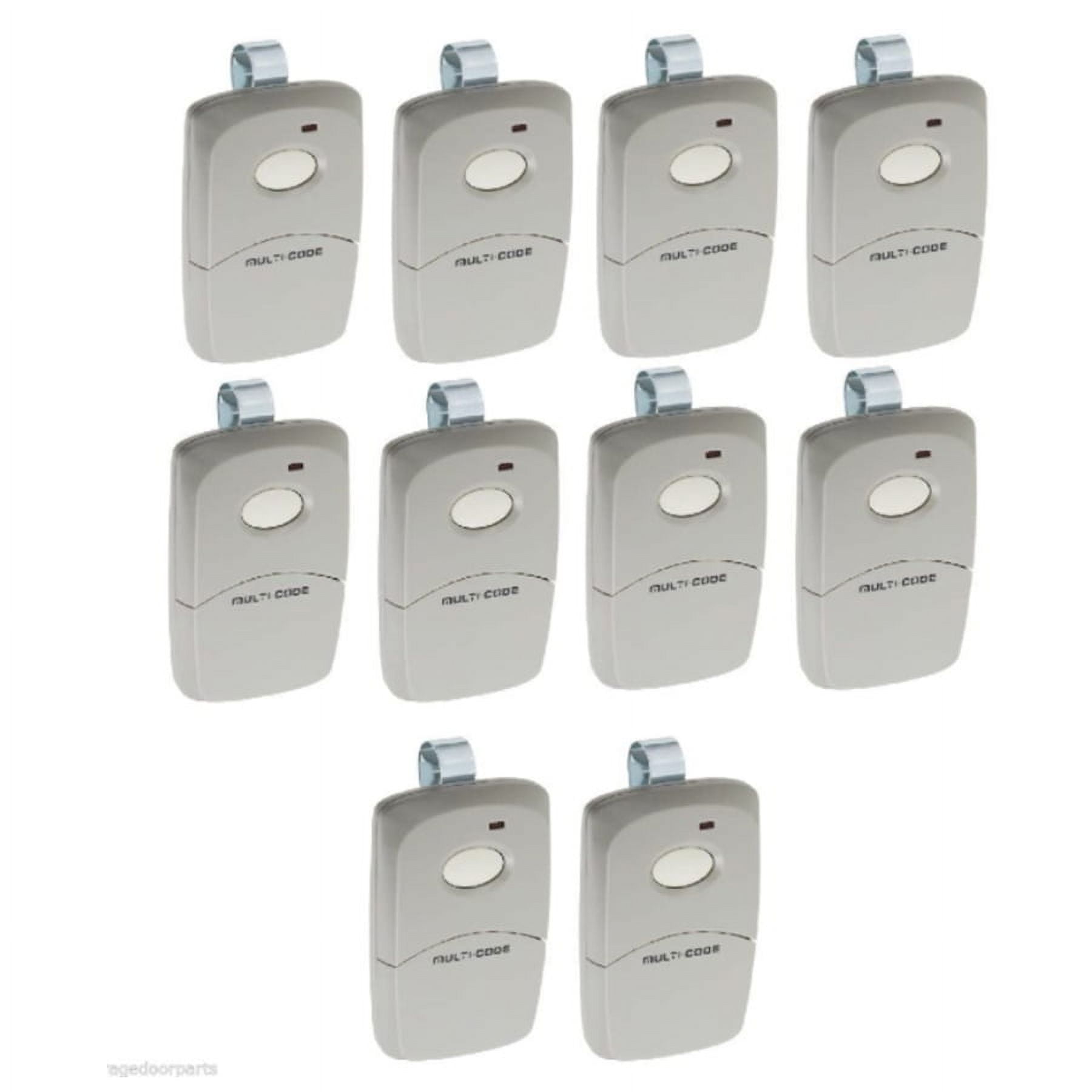 Linear MultiCode 10 Pack Door Control Clicker with Programmable Dip