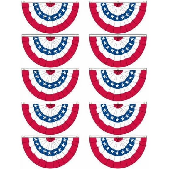 (10 PACK) 3x5 ft American USA Bunting Flag Fan Parade Banner 5X3 FAN