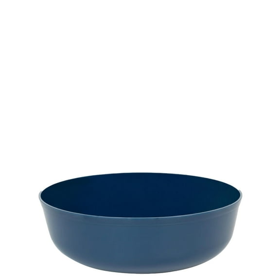 (10 PACK) EcoQuality 16 oz Round Dark Blue Plastic Bowls Edge Collection - Disposable China Like Party Bowls, Heavy Duty Salad Bowls, Serving Bowl, Dessert, Wedding, Serveware