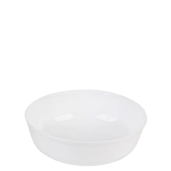 (10 PACK) EcoQuality 16 oz Round White Plastic Bowls Edge Collection - Disposable China Like Party Bowls, Heavy Duty Salad Bowls, Serving Bowl, Dessert, Wedding, Serveware