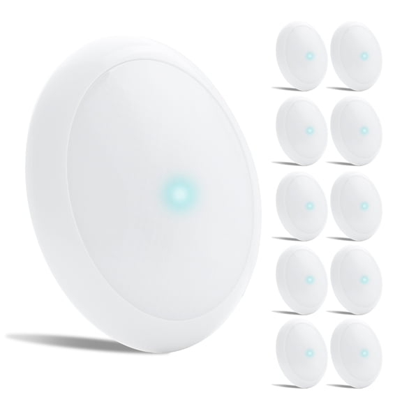 10 PACK Leisure LED RV Boat Surface Mount Ceiling Light with Touch on/off Switch 7" 750 Lumen Super Slim LED Panel Light DC 12V 10W Downlights Natural White