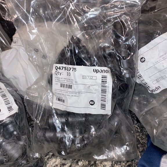 10-PACK NEW UPONOR Q4751775 PROPEX EP REDUCING TEE 1" x 3/4" x 3/4" PEX