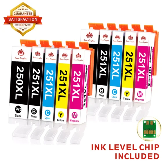 10 PACK PGI-250XL CLI-251XL Printer Ink Cartridges for Canon MX920 MX922 MX722