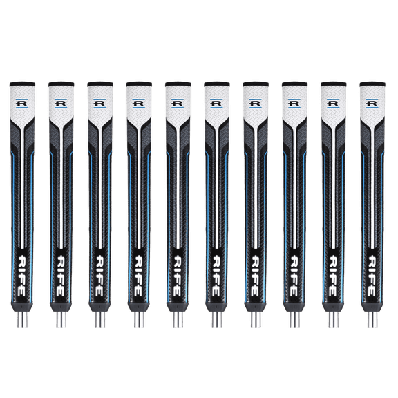 10 PACK Rife RG 2.0 Pistol Style Golf Putter Grip Set (10 Inches Long)