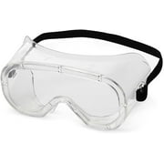 10 PACK Safety Goggles with Clear Anti-Fog Lens, Soft PVC Frame, Individual Headband Adjustment, 180 Degree Field of View