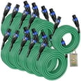 thumbnail image 1 of 10 PACK - Speakon to Speakon Speaker Cables by Fat Toad 25ft Professional DJ Pro Audio Green PA Cords with Twist Lock Connector 12 AWG Wire for Impeccable Studio Recording & Stage Performance Gear, 1 of 14