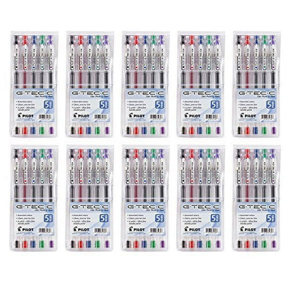 10 PACKS: Pilot G-Tec-C Gel Rolling Ball Pen Ultra Fine Point, 5-Pen Set(35480)