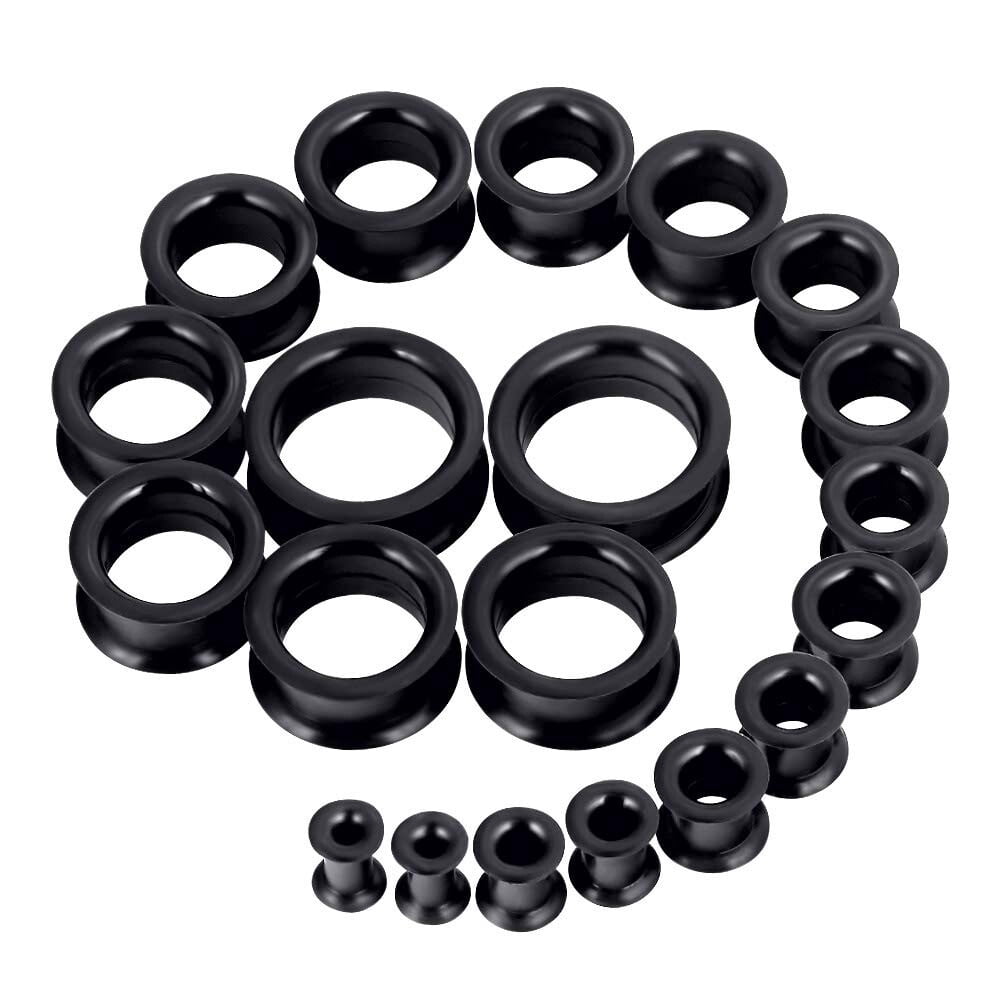 10 PAIR-LARGE SOFT Silicone Ear Skins-Ear Gauges-Thick Ear plugs-Ear ...
