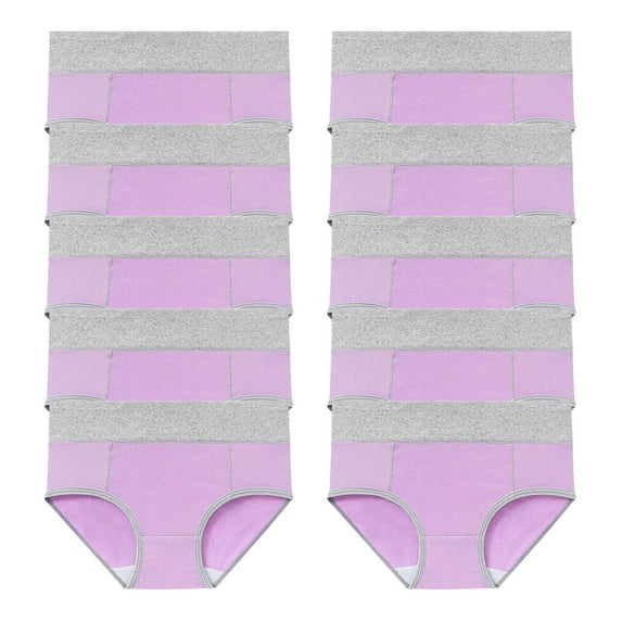 10 PC Women's Cotton Underwear High Waist Elastic Panties Menstrual Leak Proof Briefs Soft Breathable Physiological Underpants