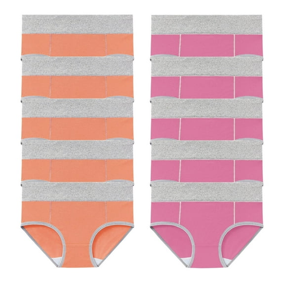 10 PC Women's Cotton Underwear High Waist Elastic Panties Menstrual Leak Proof Briefs Soft Breathable Physiological Underpants