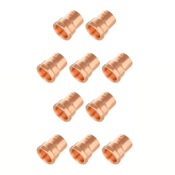 10 PCS 1" C x 1" FNPT Copper Female Adapter Fittings, Lead Free