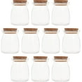 thumbnail image 1 of 10 PCS 100ml Glass Bottles Beads Containers with Wooden Stopper High Milk Glass Bottles with Cork Lids for Art Crafts Small Glass Jars for Wedding Party Supplies, 1 of 6
