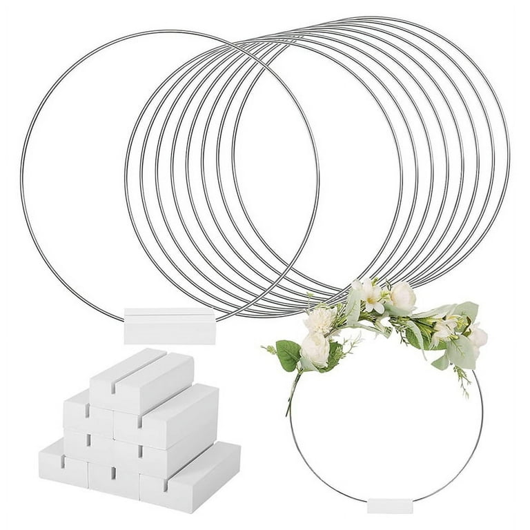 Metal Macramé Ring / Flower Hoop - White Metal Macramé Ring / Flower Hoop - White