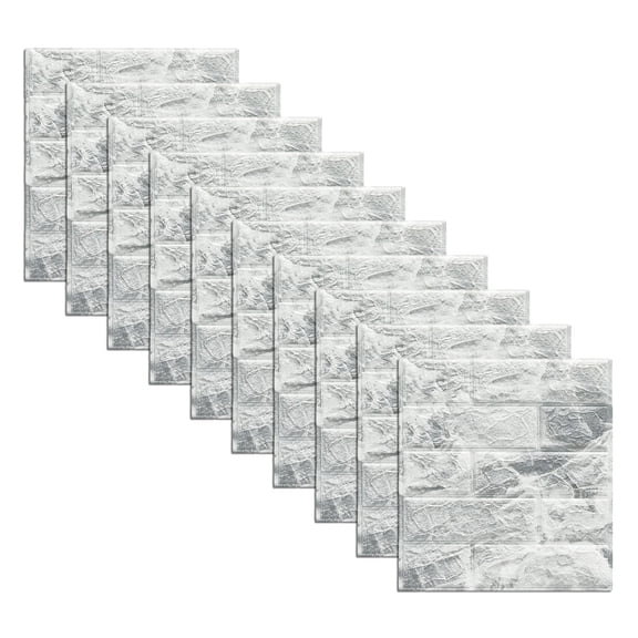 10 PCS 3D Self-adhesive Tile Stone Brick Wall Sticker Soft Foam Panels