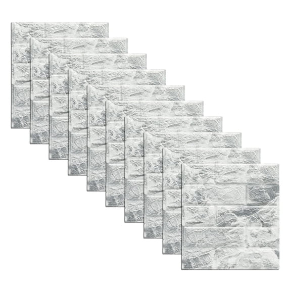 10 PCS 3D Self-adhesive Tile Stone Brick Wall Sticker Soft Foam Panels