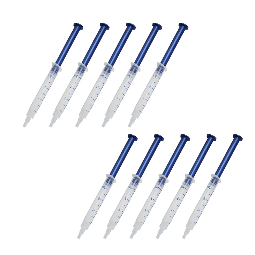 10 PCS 3ML Teeth Whitening Gel Refills, 35 CP Dental Bleaching Gel with LED Light and Tray