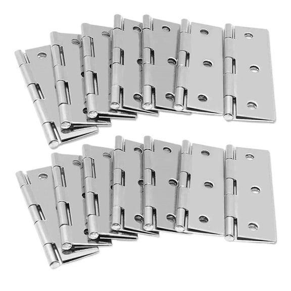 10 PCS 3inch Door-Hinge Stainless Steel Flat Hinges Window Cabinet Hinges Door Connector Bookcase Wooden Box Furniture-Hardware