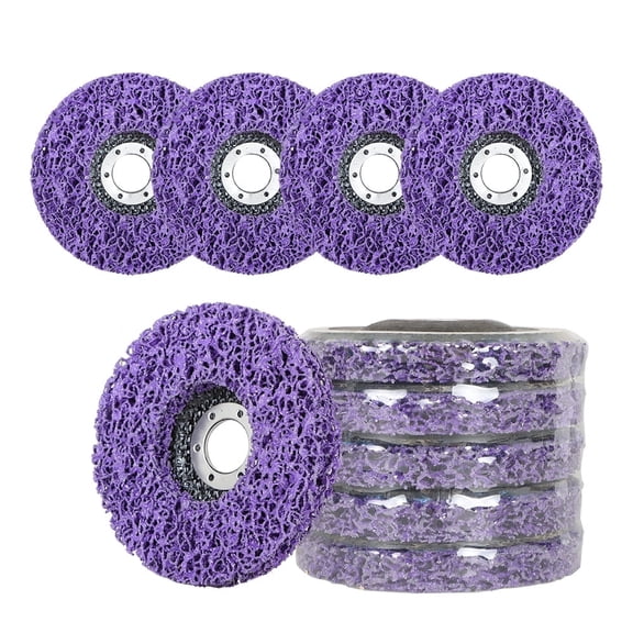 10 PCS 4-1/2"  7/8" Strip Discs Stripping Wheel for Rust Stripping Wheel Purple