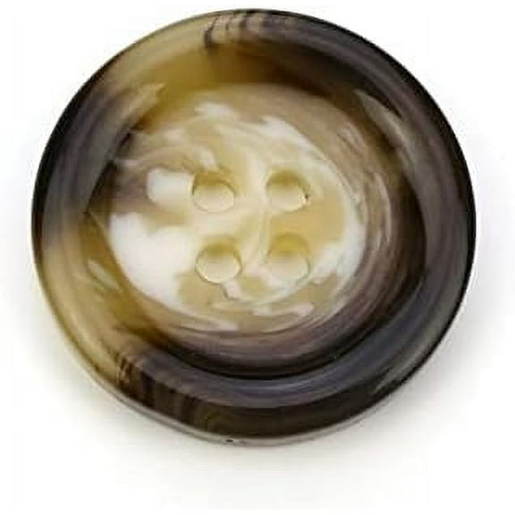 10 PCS 4 Holes Round Pattern Resin Buttons Flatback Sewing Button Favorite Findings Basic Buttons for Clothing Arts Crafts Projects DIY Decorations Sewing Accessories (25 mm, 14#Rice Coffee)