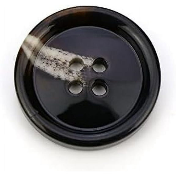 10 PCS 4 Holes Round Pattern Resin Buttons Flatback Sewing Button Favorite Findings Basic Buttons for Clothing Arts Crafts Projects DIY Decorations Sewing Accessories (25 mm, 09#Dark Coffee)