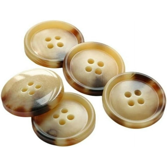 10 PCS 4 Holes Round Pattern Resin Buttons Flatback Sewing Button Favorite Findings Basic Buttons for Clothing Arts Crafts Projects DIY Decorations Sewing Accessories (18 mm, 13#Coffee)