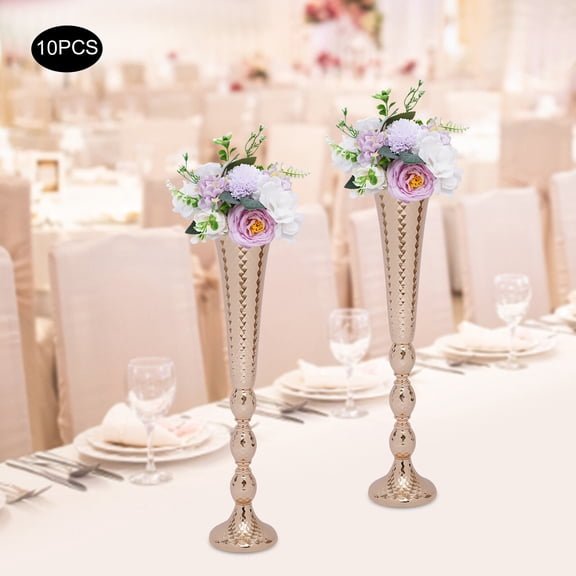 10 PCS 7.1inch Purple&White Artificial Fake Flowers Plastic Flower Arrangements Mother's Day Party Baby Shower Decor