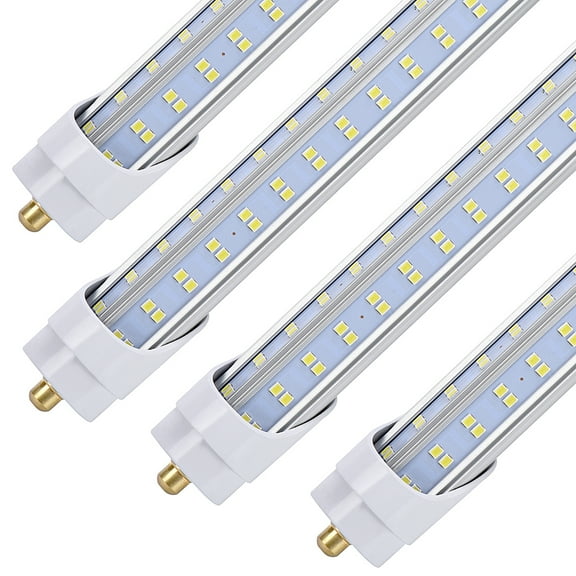 10 PCS 8 Foot LED Bulbs, 150W 19800lm 6000K, Super Bright, T8 T10 T12 LED Tube Lights, FA8 Single Pin LED Lights, Clear Cover, 8 Foot LED Bulbs to Replace Fluorescent Light Bulbs