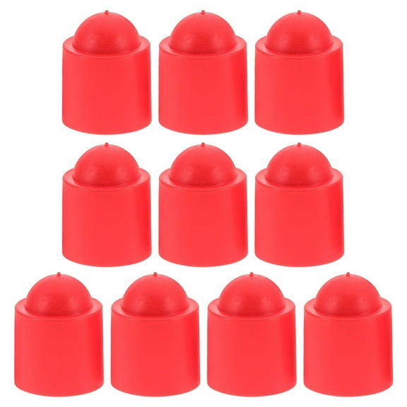 Homoyoyo Rubber Cue Stick Tail Protector Red Durable Easy Install Enhance Protection 10Pcs
